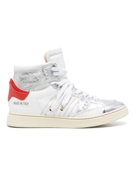 Sneakersy Hidnander skórzane białe