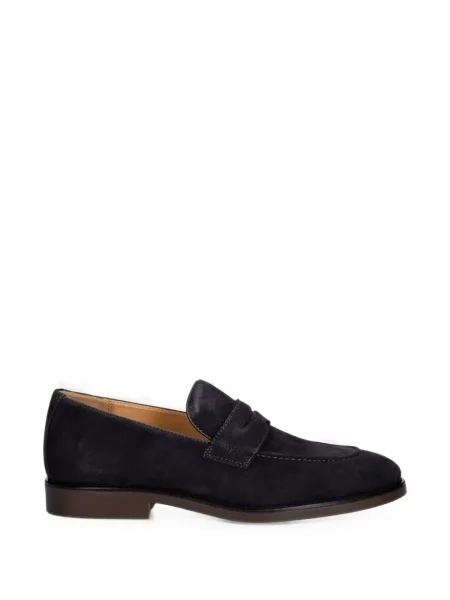 Pantofi loafer Guess din piele de căprioară albastru