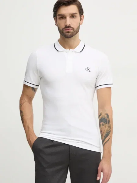 Calvin Klein Jeans Polo tričko bílé