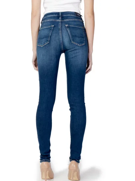 Skinny jeansy skinny Pepe Jeans niebieskie