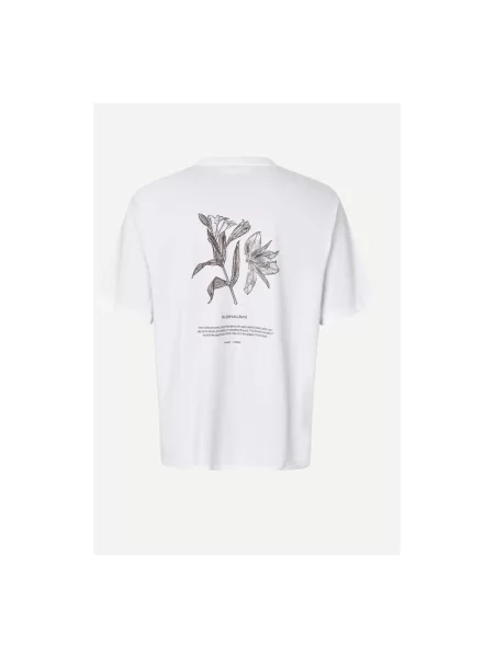 Samsoe Samsoe t-shirt SALILIUM z nadrukiem biały