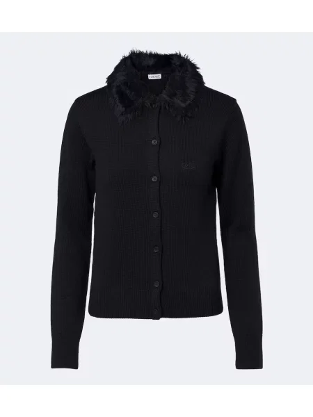 Cardigan Loewe de lână negru
