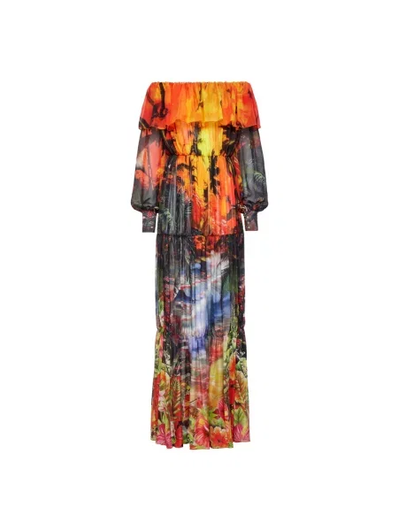 Długa sukienka maxi Philipp Plein garniturowa