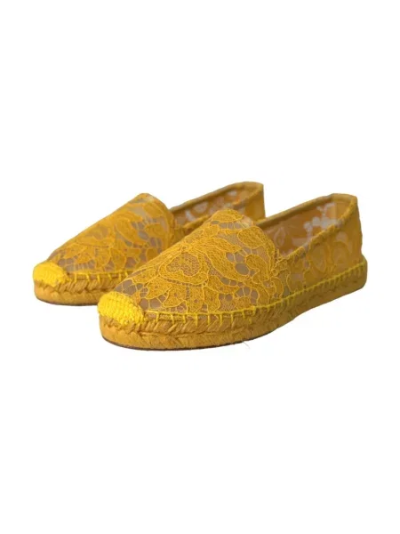 Espadryle Dolce And Gabbana koronkowe żółte