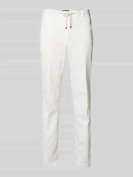 Jeansy w kroju slim fit ze sznurkiem Model „Sake” Joop! Collection białe