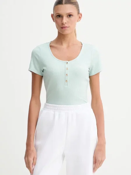 Guess Majica GUESS x NORTH SAILS zelena