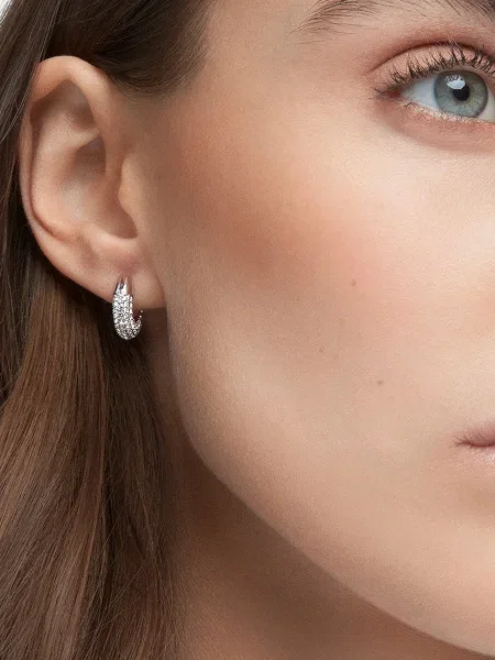Swarovski Cercei DEXTERA argintiu