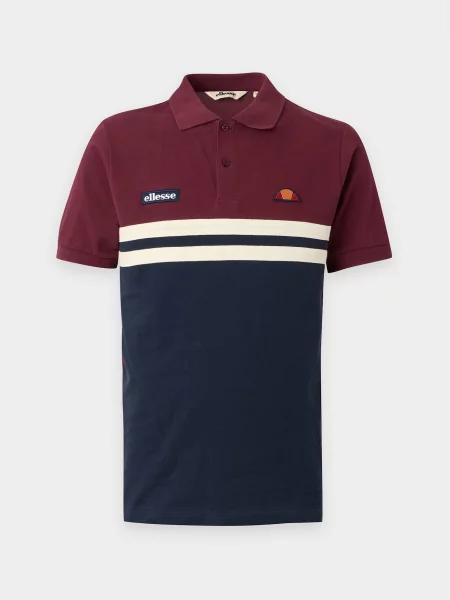 ELLESSE Tricou Muccia bleumarin / roșu burgundy alb