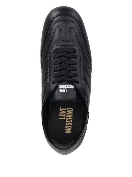 Sneakersy Love Moschino sznurowane koronkowe czarne