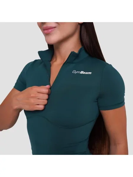 Koszulka fitness z zamkiem Ignite Cropped zielona