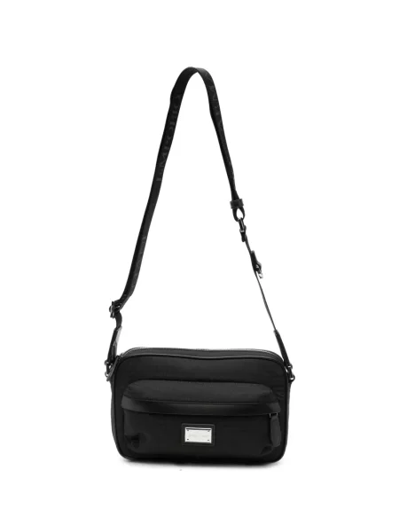 Crossbody táska Emporio Armani autogrammal fekete