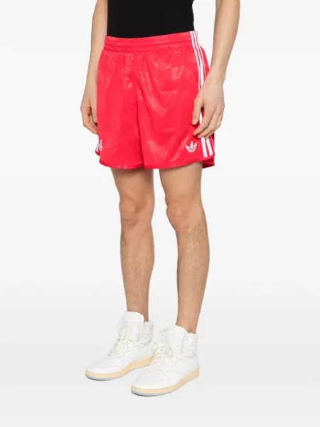 Pantaloni scurți Adidas cu dungi scurte roșu
