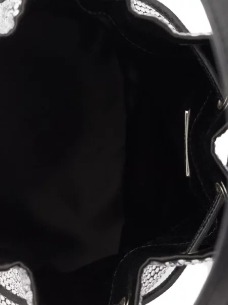 Geantă bucket Prada de cristal negru
