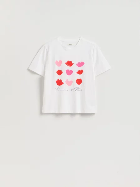 Reserved Футболка з принтом білий