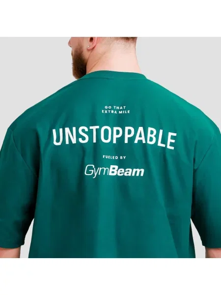 Koszulka fitness oversize Unstoppable zielona