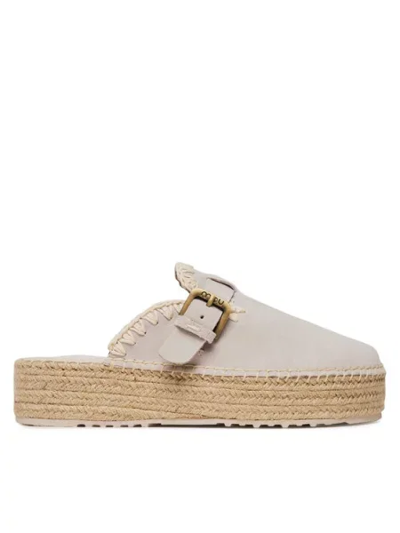 Espadrile Mou Jute clog plain siva