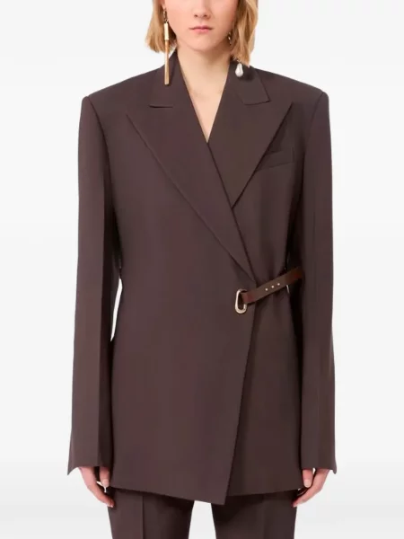 Cu centură sacou Sportmax plic maro