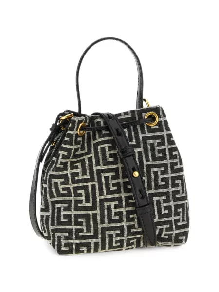 Geantă Balmain din jacard negru