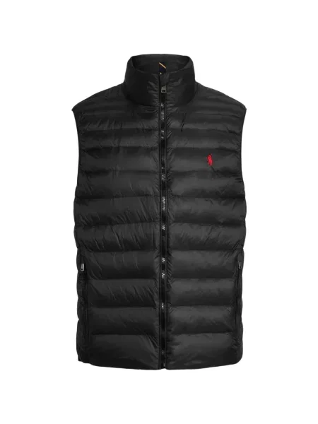 Tricou polo Polo Ralph Lauren cu glugă cu blană cu broderie roșu