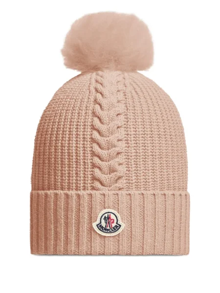 Czapka dziecięca Moncler Enfant różowa