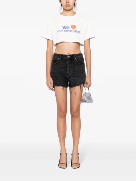 Džinsiniai šortai Alexander Wang juoda