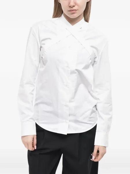 Bluză Off-white din poplin alb
