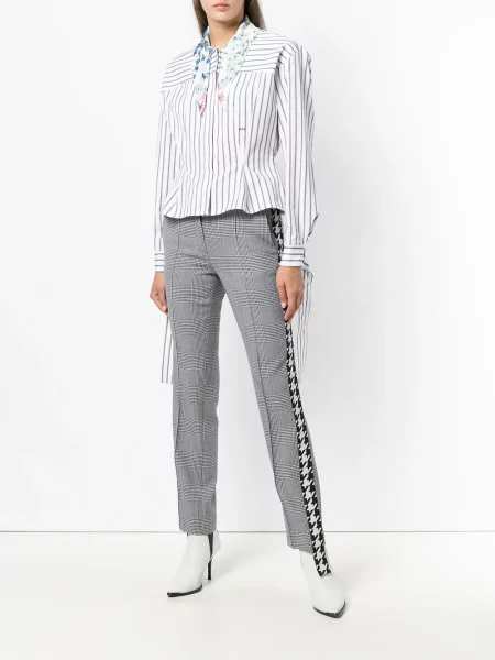 Gulerat cămașă Off-white cu dungi alb