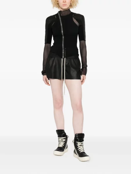 Șnur de strângere pantaloni scurți Rick Owens negru