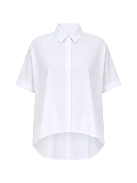 Scurt cămașă Max Mara din poplin alb