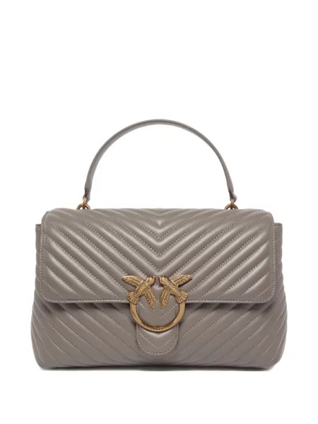 Pikowana torebka Pinko szara