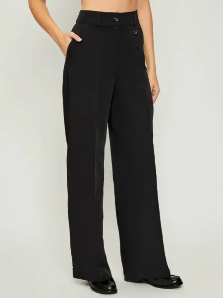 Joop! pantaloni drept high waist negru