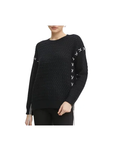 Sweter Guess z dżetami czarny