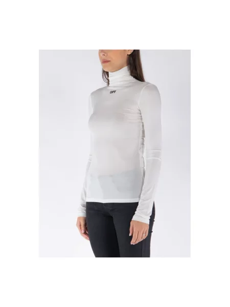 Top Off-white z nadrukiem biały