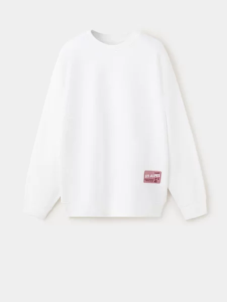Bluza oversize z nadrukiem Teen L MANGO TEEN biały