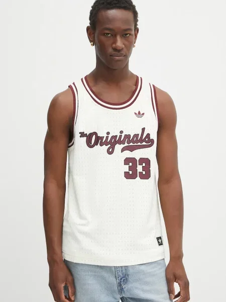 Тениска без ръкави adidas Originals OG Jersey бежово