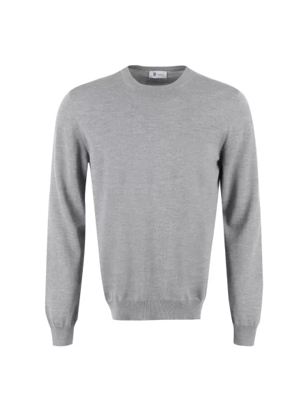 Sweter The (alphabet) wełniany szary