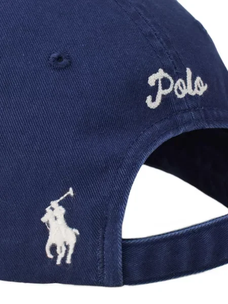 Μικρός κασκέτο Polo Ralph Lauren με χαμηλή μέση υφαίνω διαγωνίως πράσινο