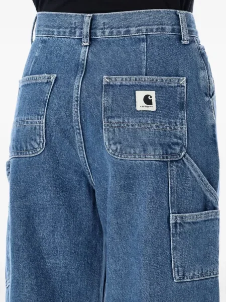 Blugi Carhartt Wip cu strasuri albastru