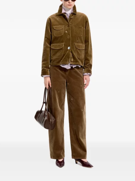 Pantaloni Jnby de catifea cord maro