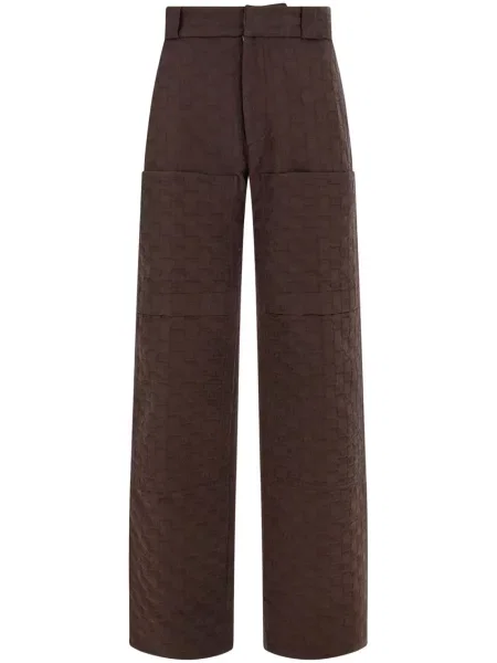 Pantaloni Ferragamo cu imagine maro
