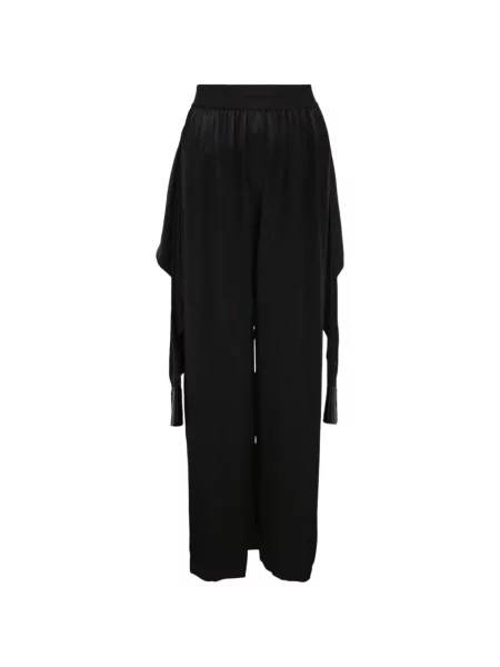 Pantaloni Alexander Wang de mătase negru