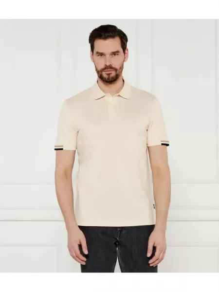 BOSS BLACK Polo Parlay | mercerizat negru