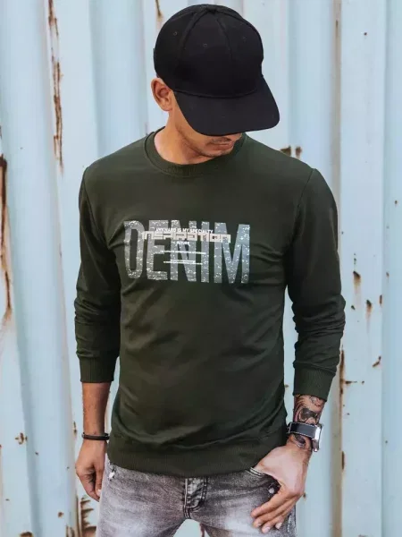 Bluza z nadrukiem khaki Dstreet