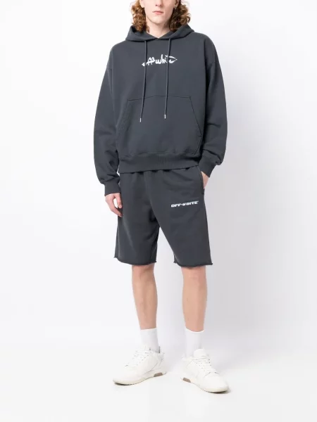 Raštuotos šortai Off-white balta