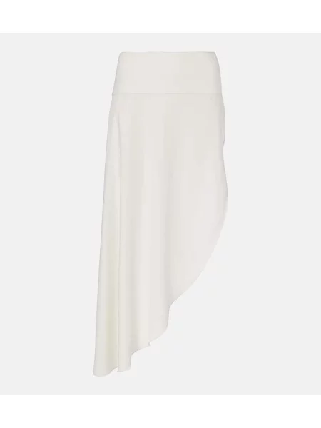 Asimetrično midi krilo Alaia bela