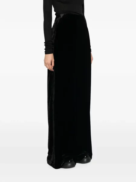 Pantaloni Rick Owens de catifea negru