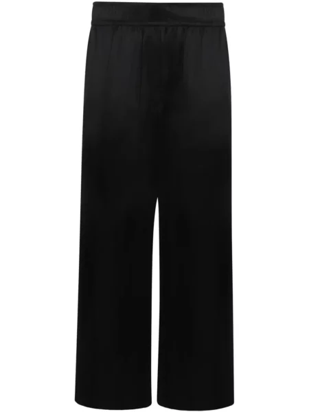 Pantaloni Brunello Cucinelli din satin negru