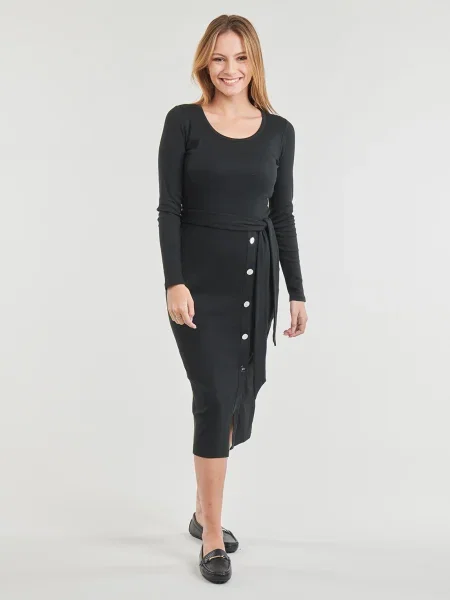 Dlhé oblekové maxi šaty Lauren Ralph Lauren s dlhými rukávmi