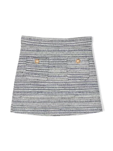 Spódnica mini dziecięca Balmain biała