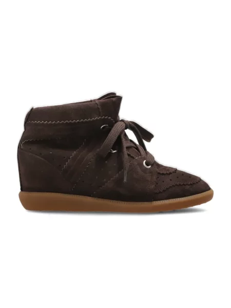 Sneakersy Isabel Marant skórzane brązowe